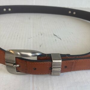 EP Pro Tan Leather Belt with Croc Texture